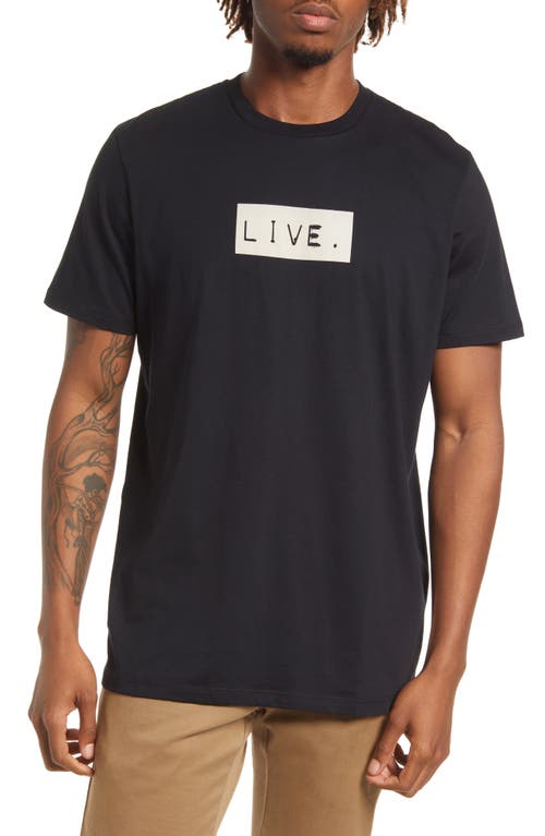 LIVE LIVE Live Pima Cotton Graphic Logo Tee in Blackout