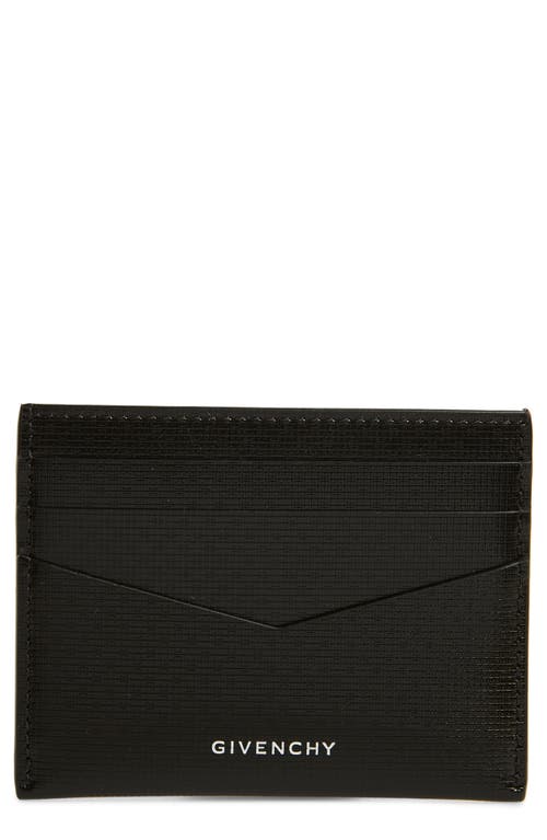 Givenchy 4g Embossed Calfskin Card Holder In Black