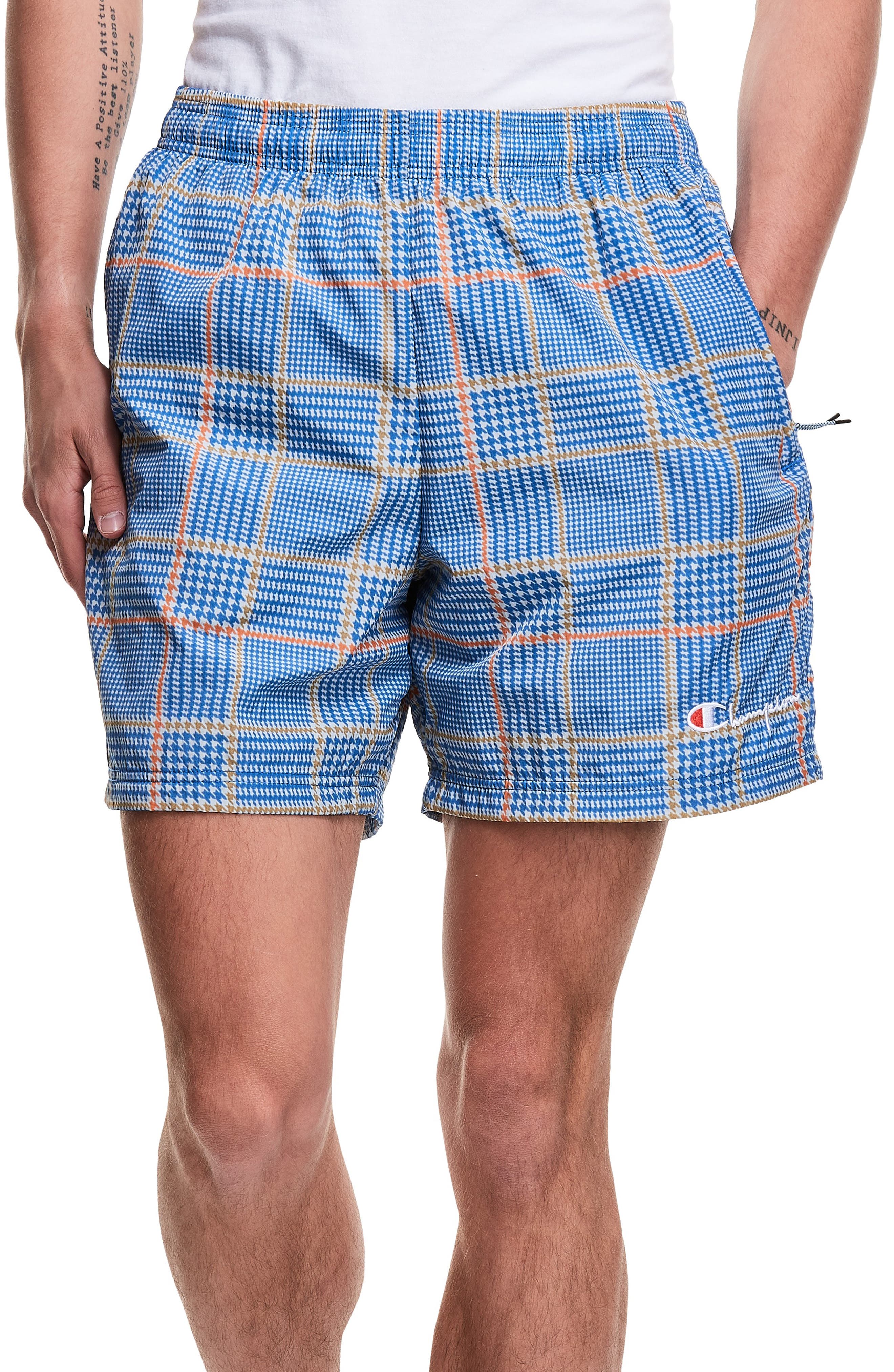 champion plaid shorts