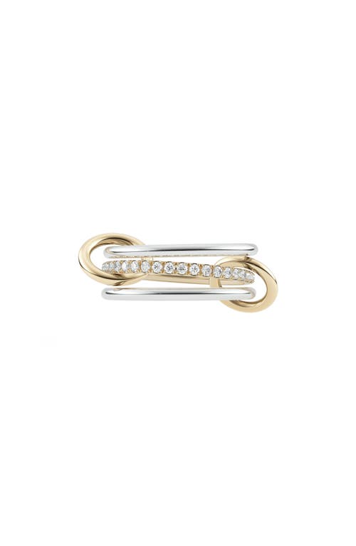 Shop Spinelli Kilcollin Sonny Diamond Linked Rings In Yellow White Gold