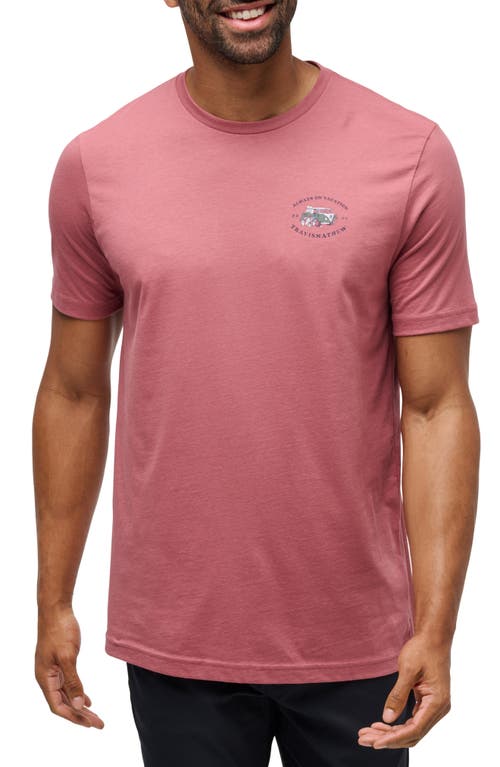 TravisMathew Little Drummer Graphic T-Shirt in Roan Rouge 