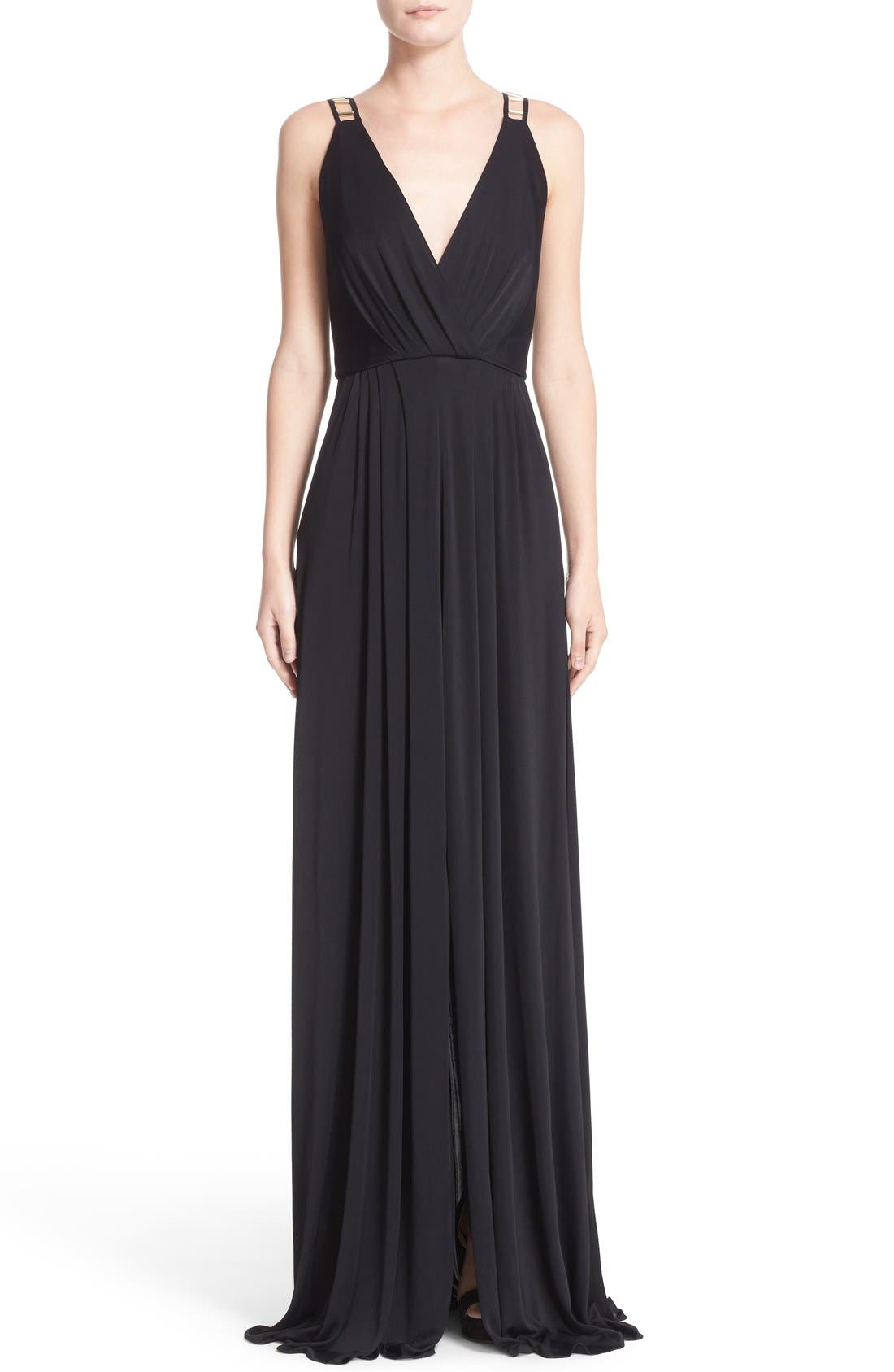 Versace Embellished Matte Jersey Gown Nordstrom