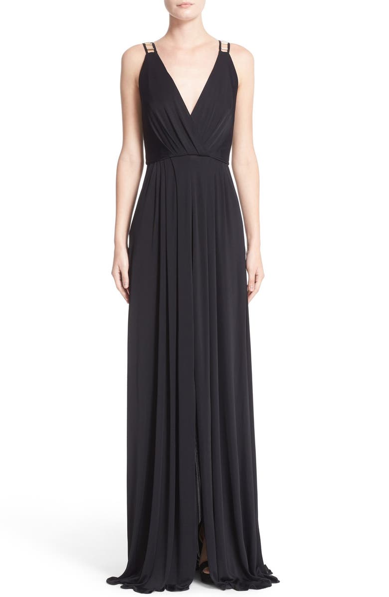 Versace Embellished Matte Jersey Gown | Nordstrom