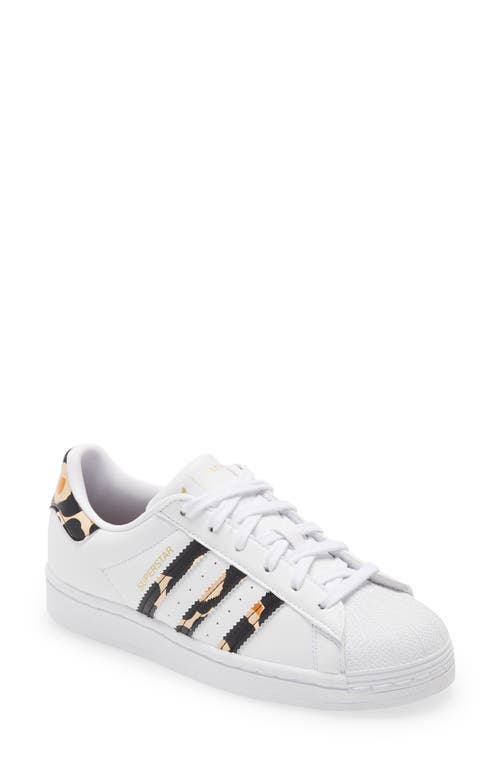 adidas x Marimekko Superstar Sneaker in White/core Black/gold