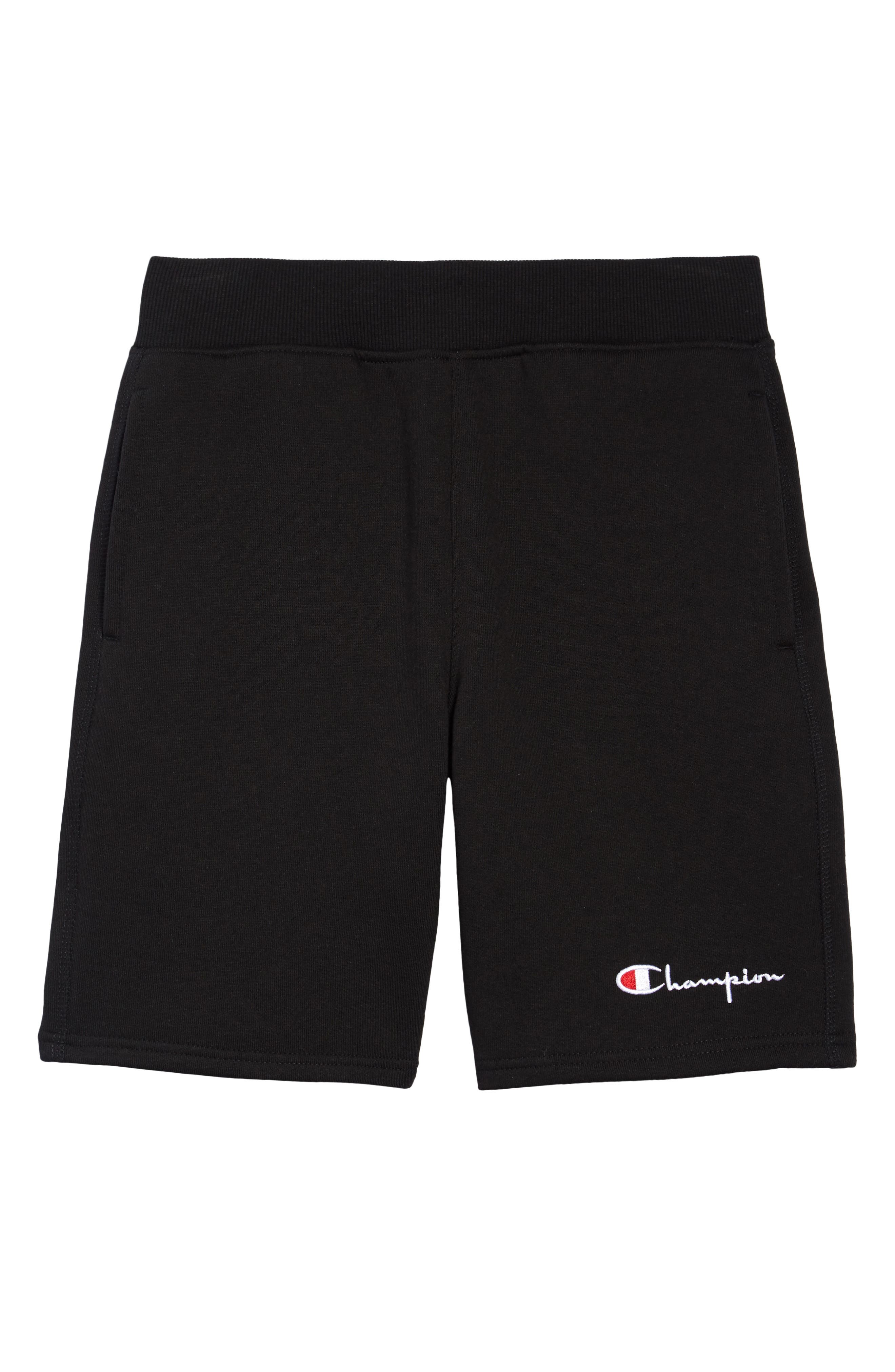 grey small script jersey shorts