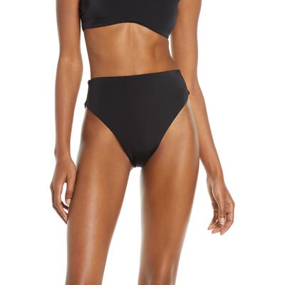 Chelsea28 Easy Retro High Waist Bikini Bottoms, Black