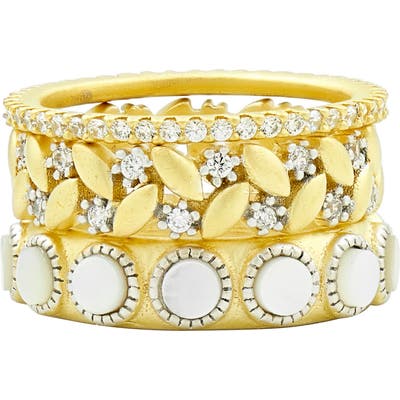 Freida Rothman Fleur Bloom Set Of 3 Stacking Rings