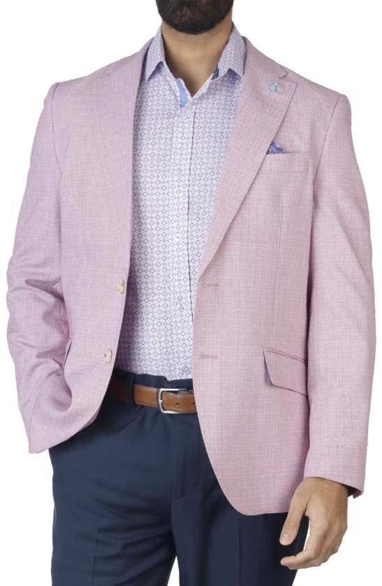 Shop Tailorbyrd Modern Fit Mini Shadow Plaid Sport Coat In Dust Rose