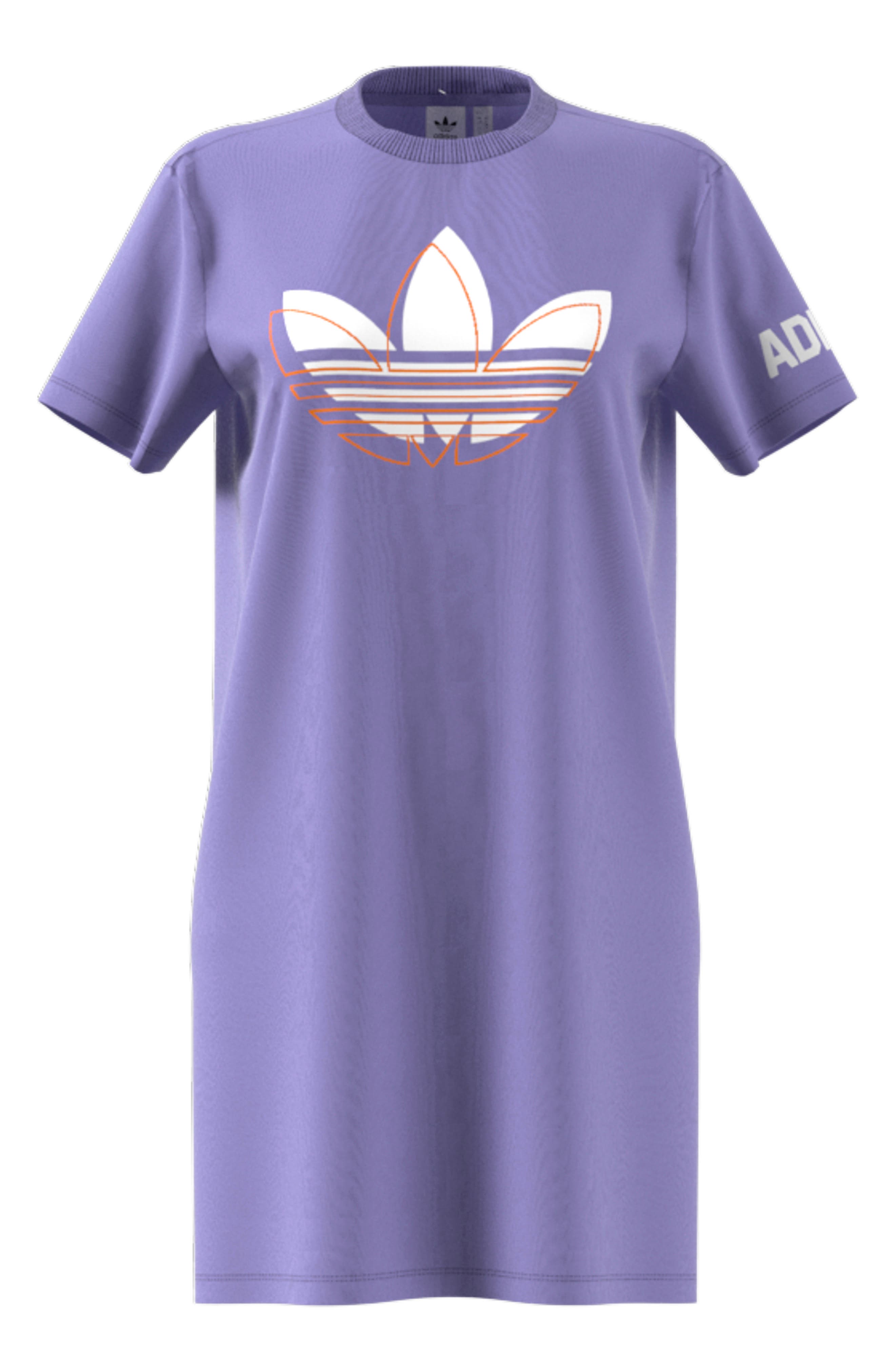 purple adidas original t shirt