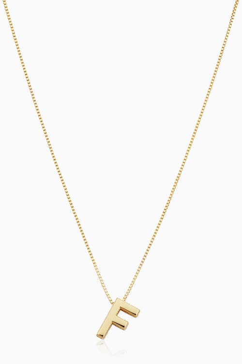 Oradina 14k Gold Love Letter Initial Necklace In Letter F