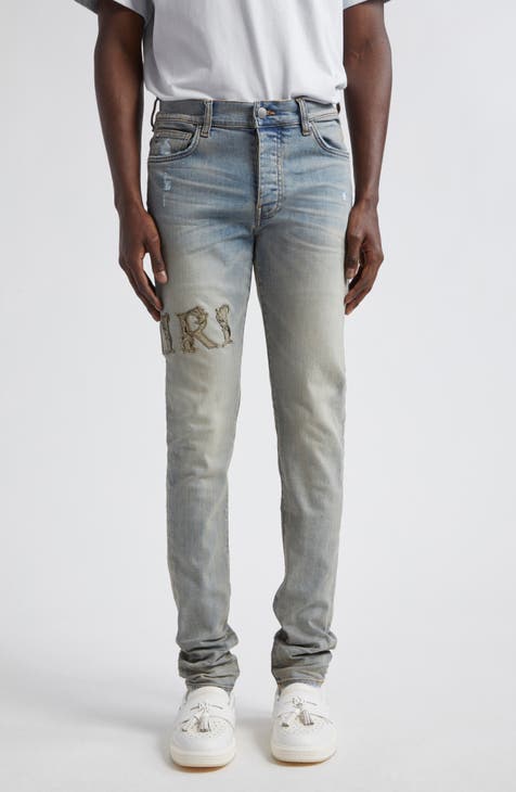Men's Designer Athletic Taper Denim Jeans - Medium Vintage Wash