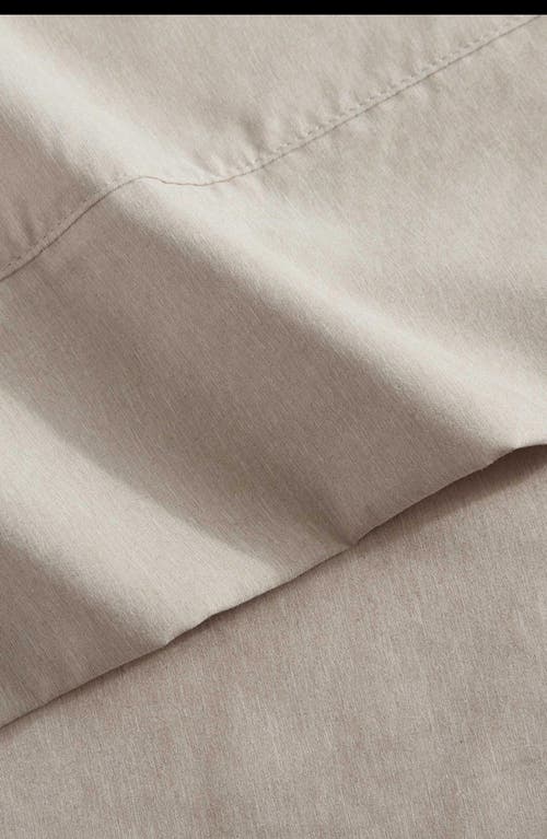 Kenneth Cole New York Solid Cationic Brushed Sheet Set In Light Beige