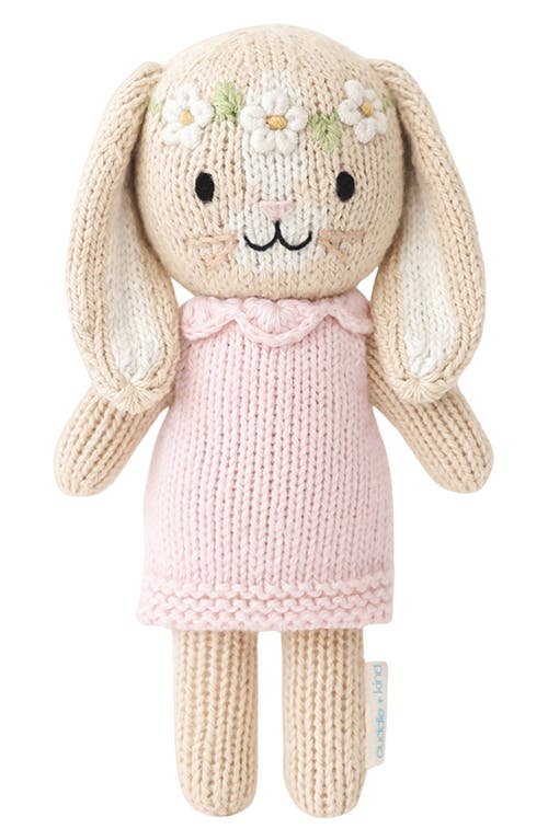 cuddle+kind Tiny Hannah The Bunny Blush Stuffed Animal in Pink 