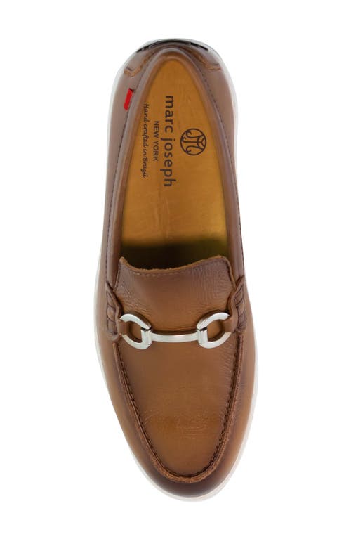 Shop Marc Joseph New York Bond Street Bit Loafer In Cognac Grainy