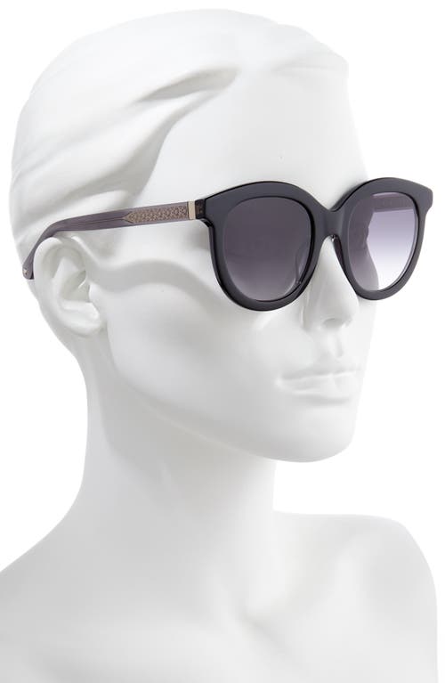 Shop Kate Spade New York Lillian 53mm Round Sunglasses In Black/dark Grey Sf