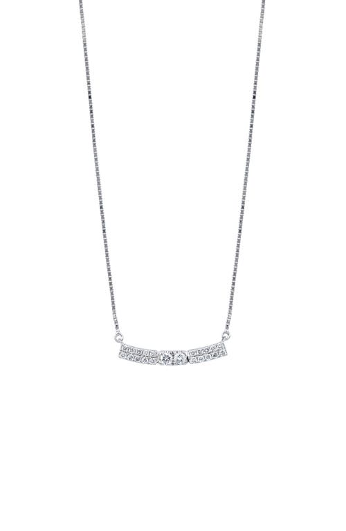 Bony Levy Diamond Bar Pendant Necklace in 18K White Gold at Nordstrom
