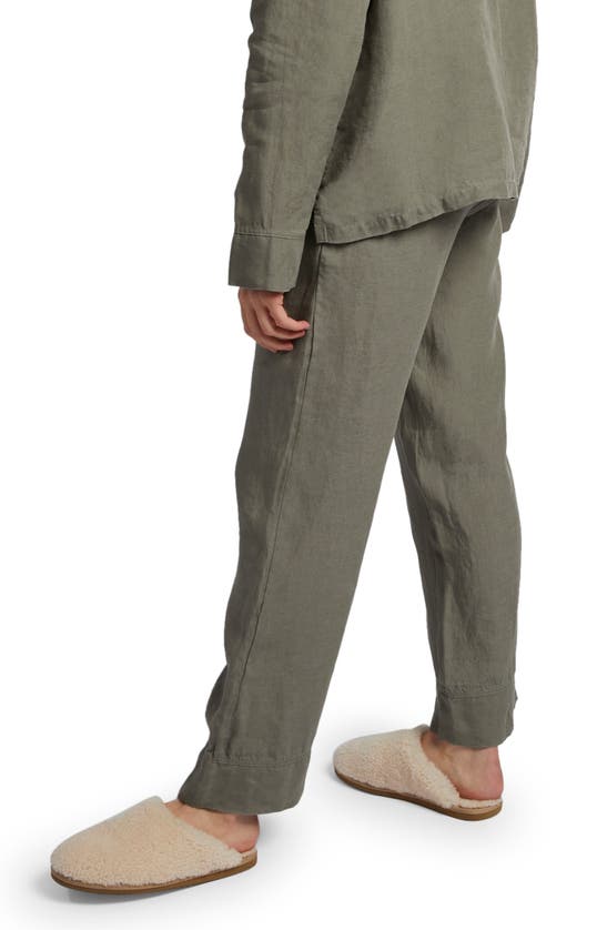 Shop Parachute Linen Lounge Pants In Moss