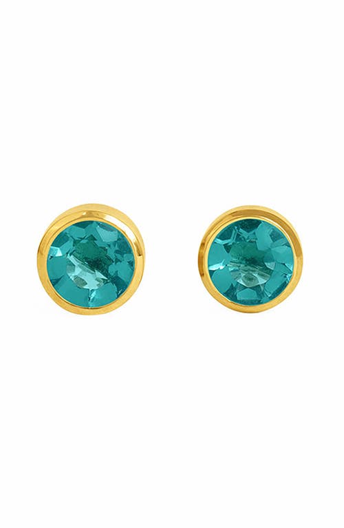 Dean Davidson Signature Midi Knockout Stud Earrings In Electric Blue/ Gold