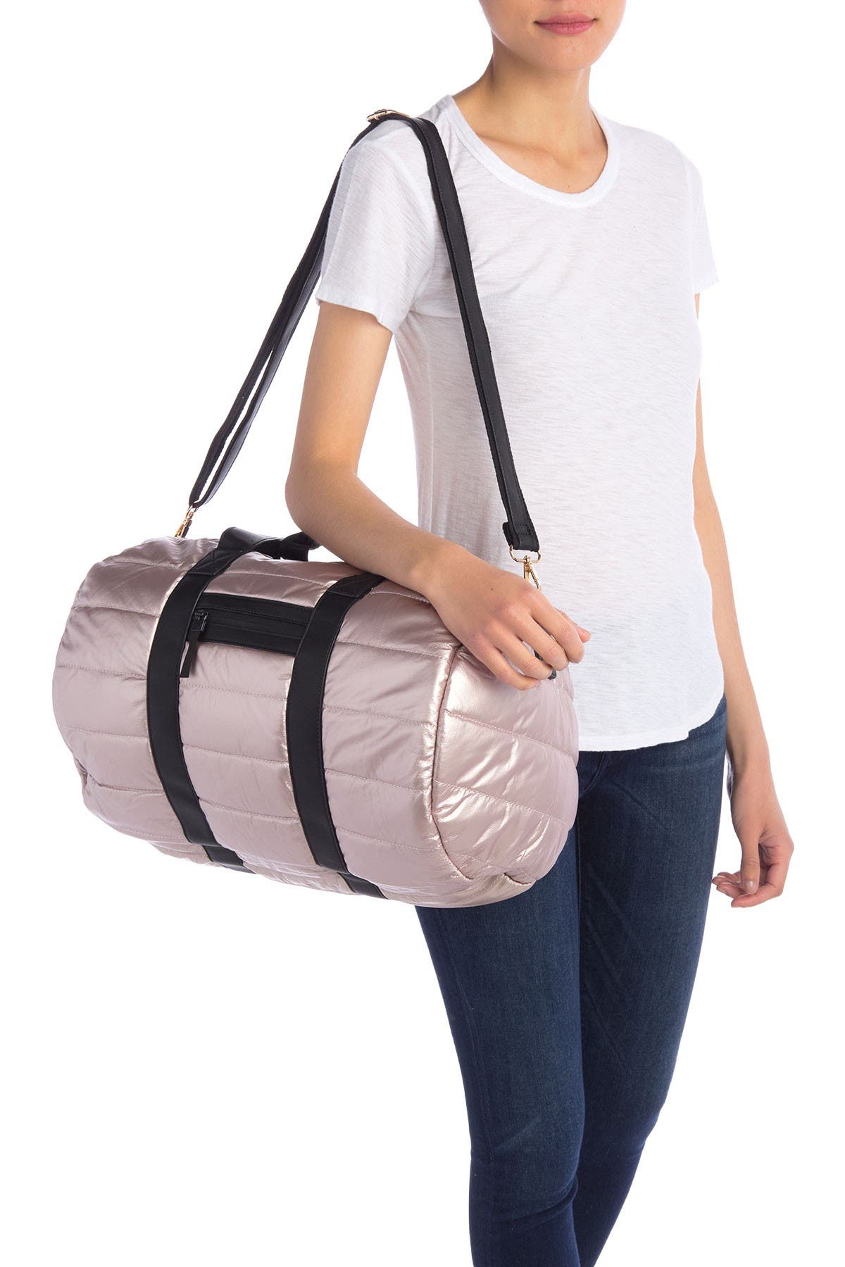 Urban Expressions Metallic Quilted Puffer Duffle Bag Nordstrom Rack