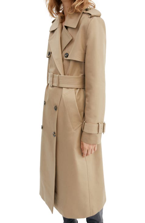 Balenciaga Men's Beige/Brown Reversible Trench Coat, Brand Size 3