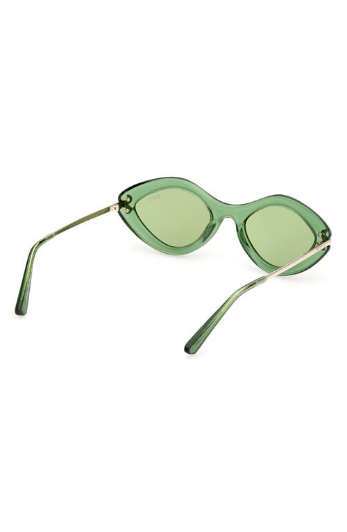 Shop Emilio Pucci Geometric 54mm Sunglasses In Shiny Light Green/green