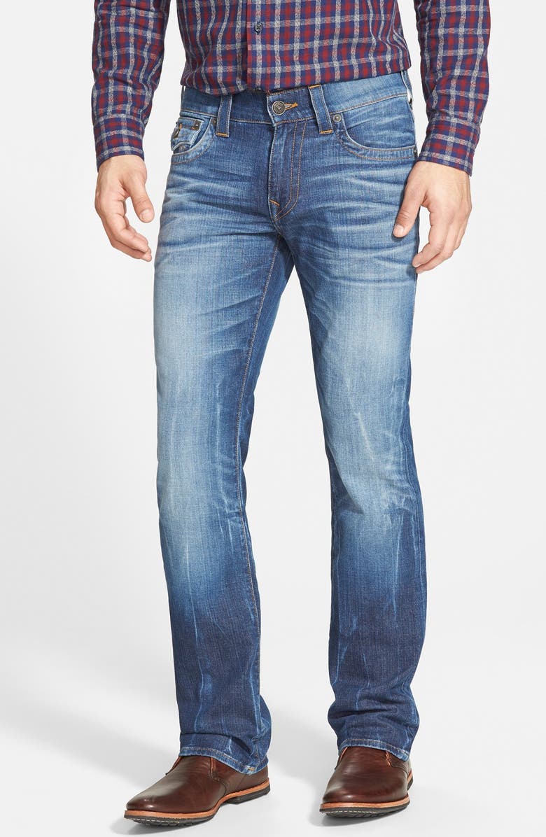 True Religion Brand Jeans 'Ricky' Relaxed Straight Leg Jeans (Dark Pier ...