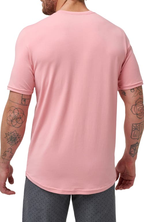 Shop Travismathew Cloud Crewneck T-shirt In Blush