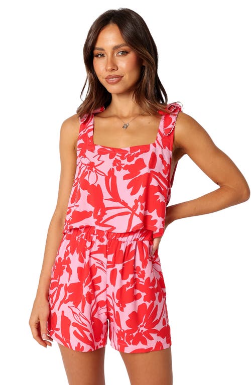 Petal And Pup Petal & Pup Kayla Floral Tank & Shorts Set In Pink