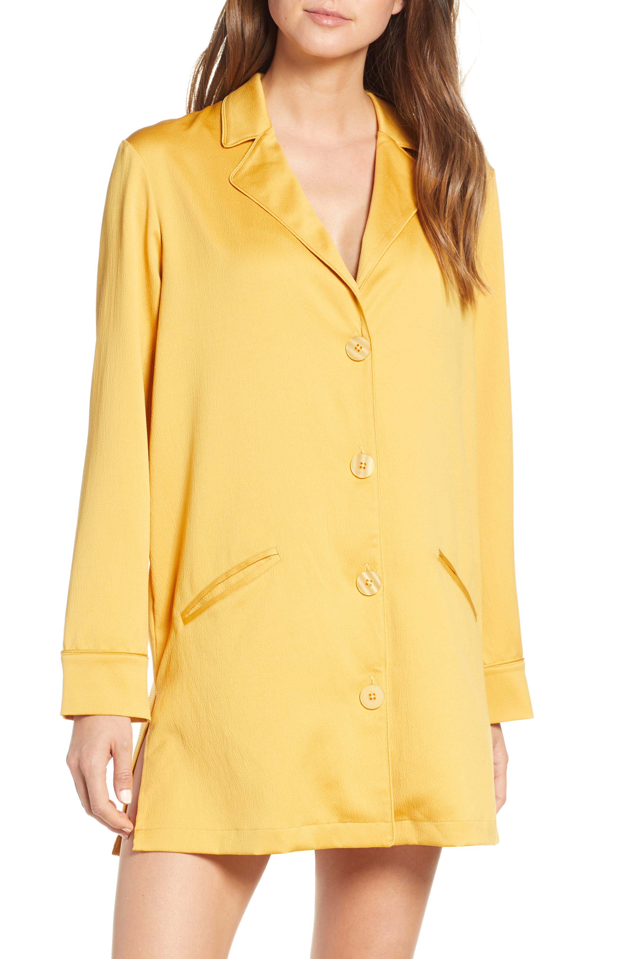 Something Navy Blazer Nightshirt, Yellow (Nordstrom Exclusive)
