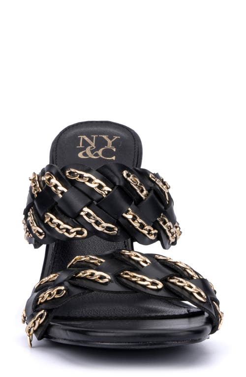 Shop New York And Company Courtney Chain Sandal In Black