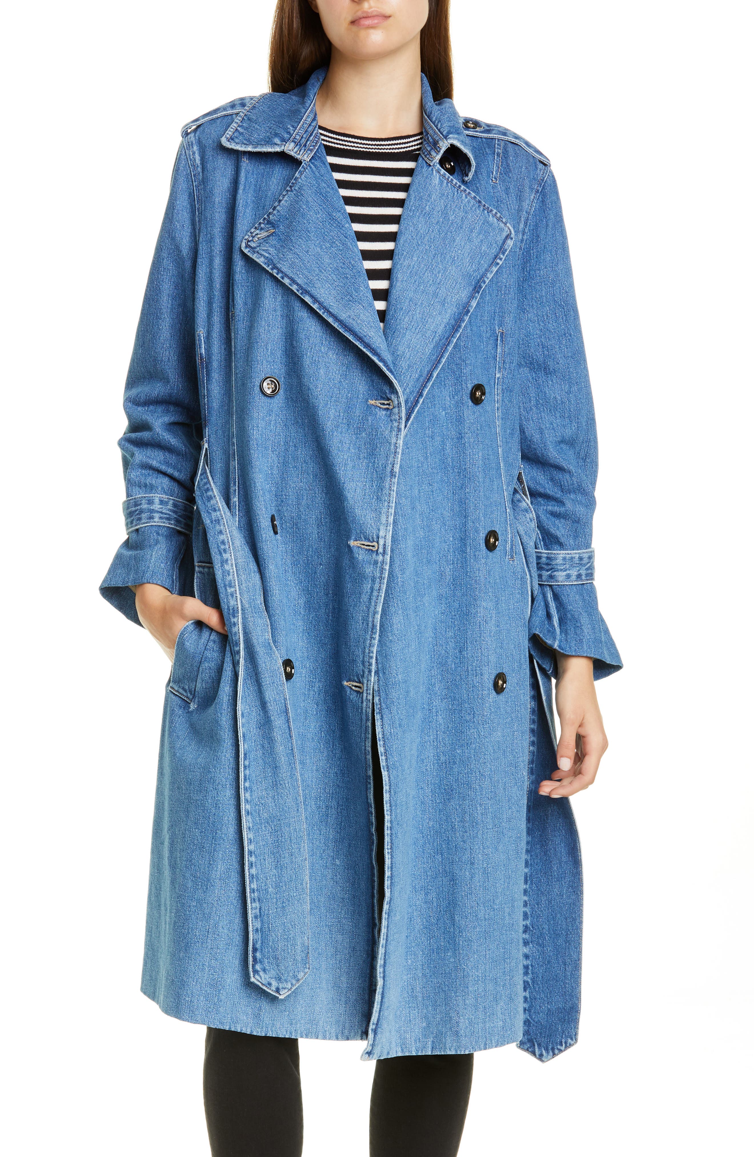 denim trench