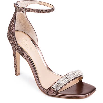 Jewel Badgley Mischka Ranya Ankle Strap Sandal- Metallic