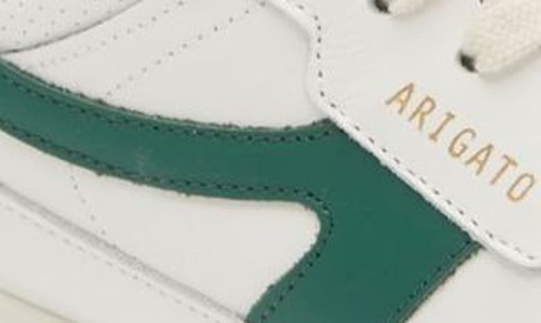 Axel Arigato Dice-a Panelled Leather And Suede Low-top Trainers In White /green