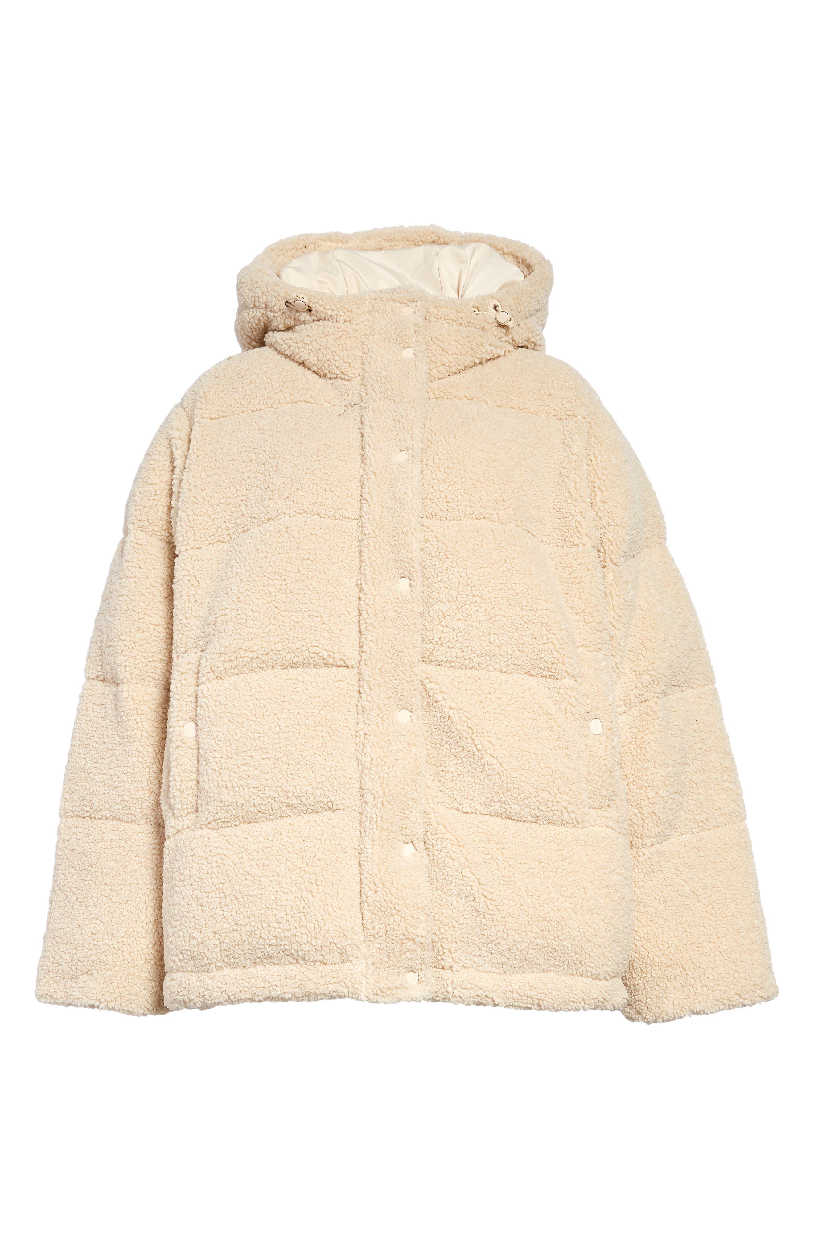 fleece puffer jacket