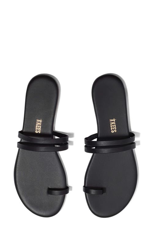 Tkees Leah Toe Loop Sandal In Black