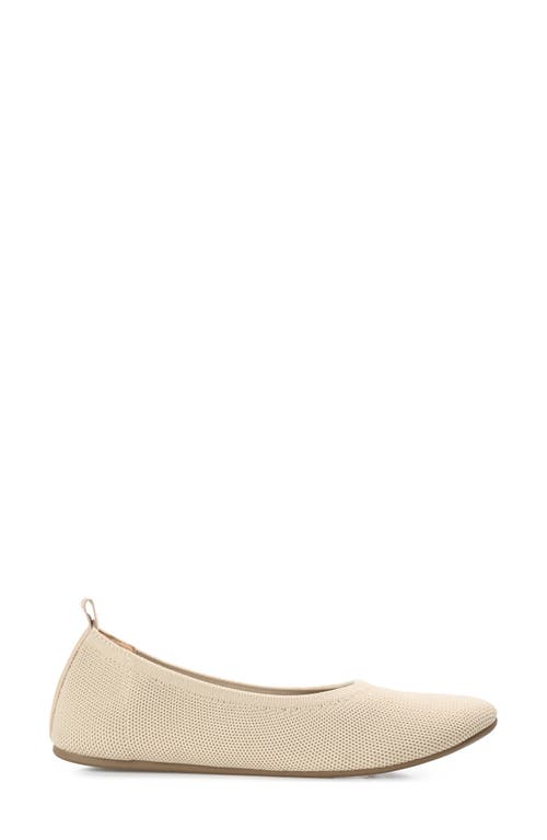 Shop Journee Collection Jersie Knit Ballet Flat In Taupe