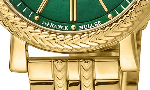 Roberto Cavalli By Franck Muller Mother-of-pearl Dial Bracelet Watch, 30mm In Gold