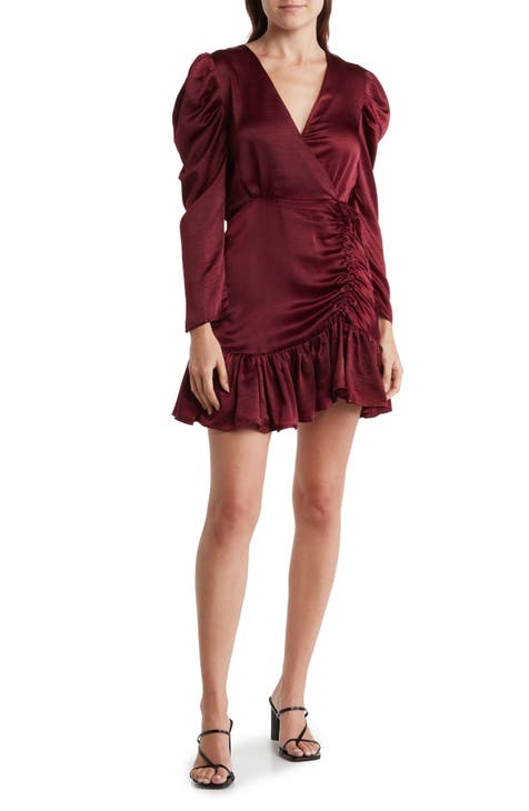 Buy Sinsay women textured mini dress maroon Online