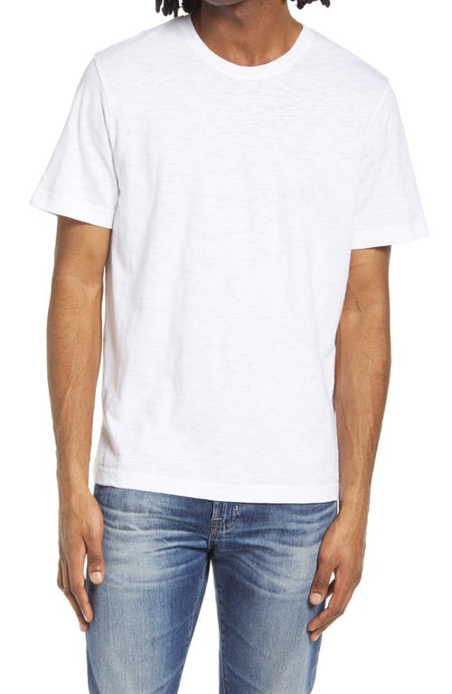 Slub Crew Cotton T-Shirt in White