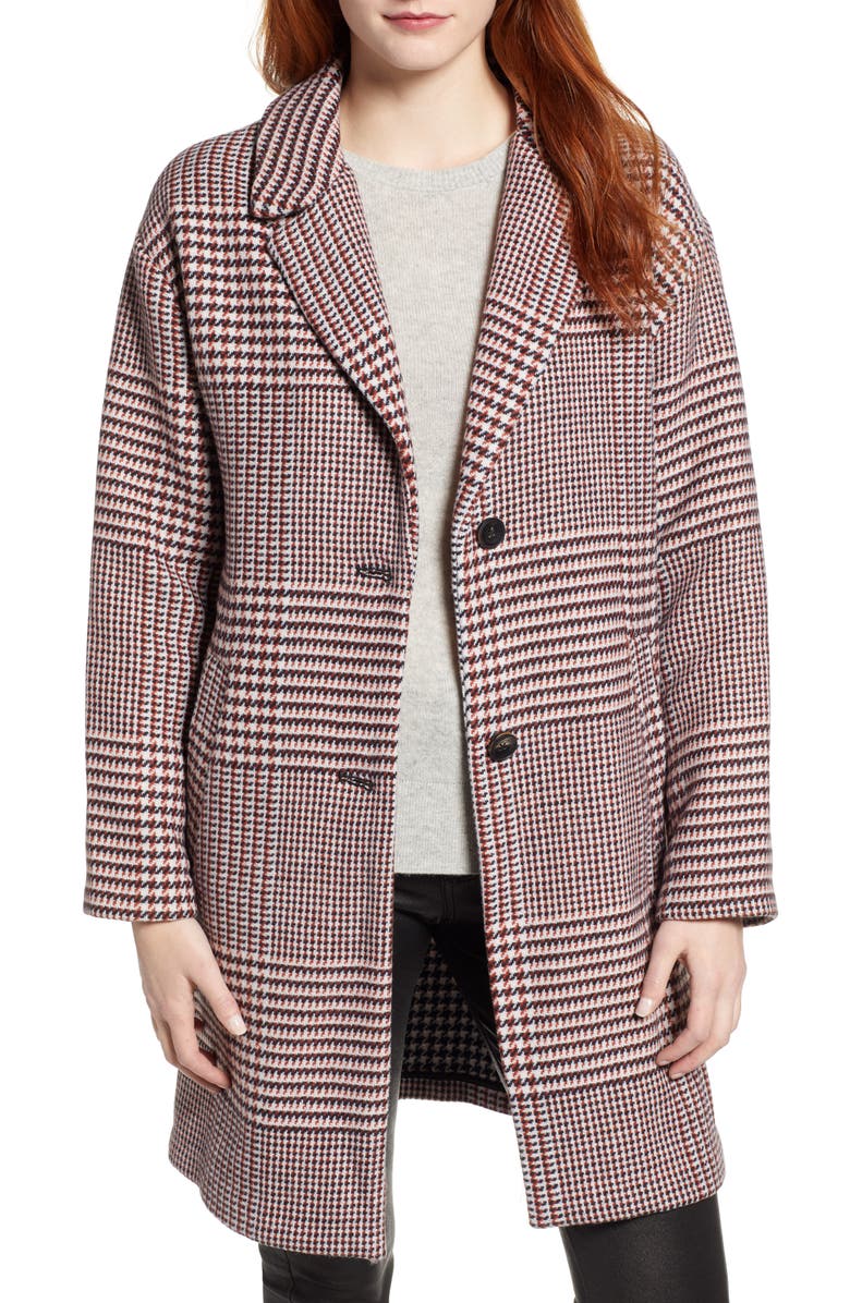 Bernardo Long Plaid Coat | Nordstrom