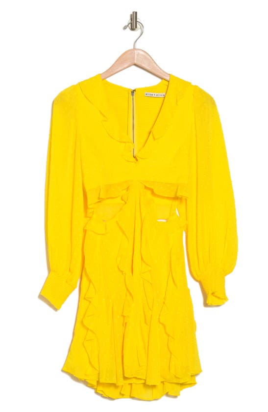 Alice And Olivia Alice + Olivia Mitzi Cutout Godet Mini Alice And Olivia Alice + Olivia Mitzi Cutout Godet Mini