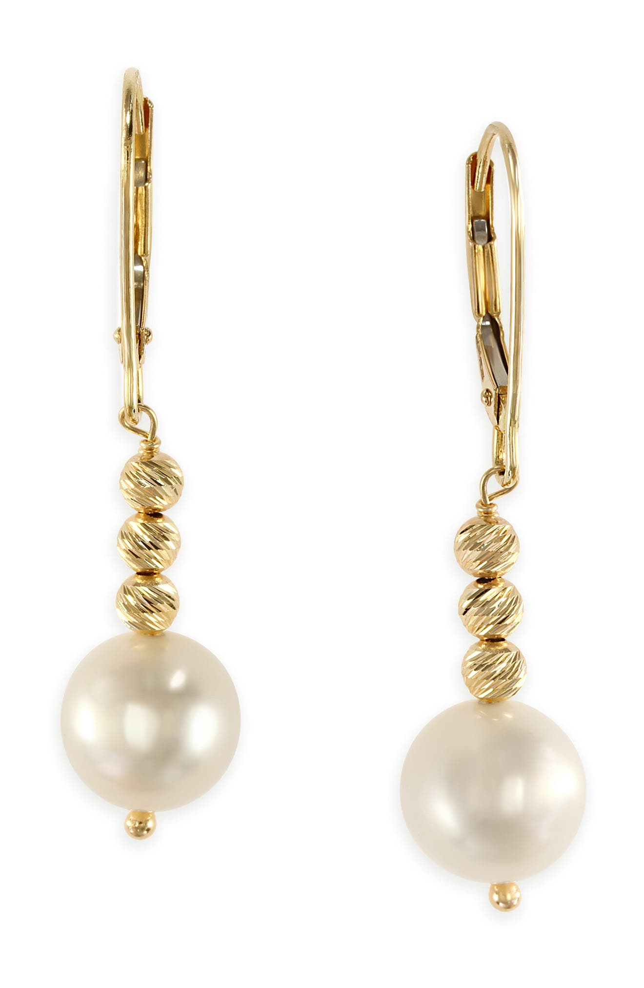 Effy 14k Yellow Gold Freshwater Pearl Drop Earrings In White | ModeSens