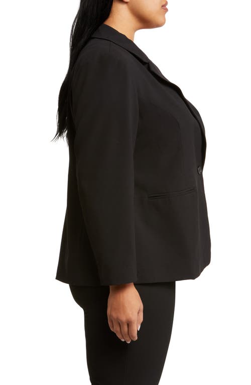 Halogen Single Button Longline Blazer In Rich Black