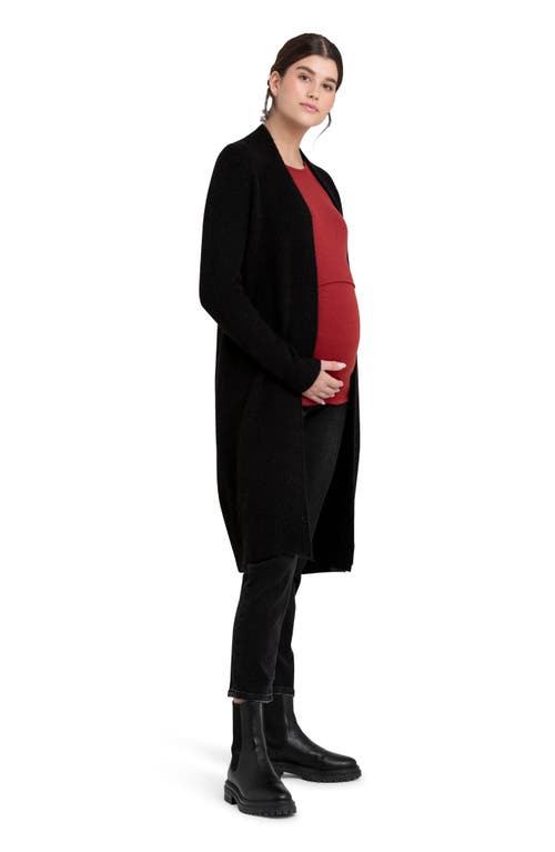 Shop Ripe Maternity Linda Longline Maternity Cardigan In Black