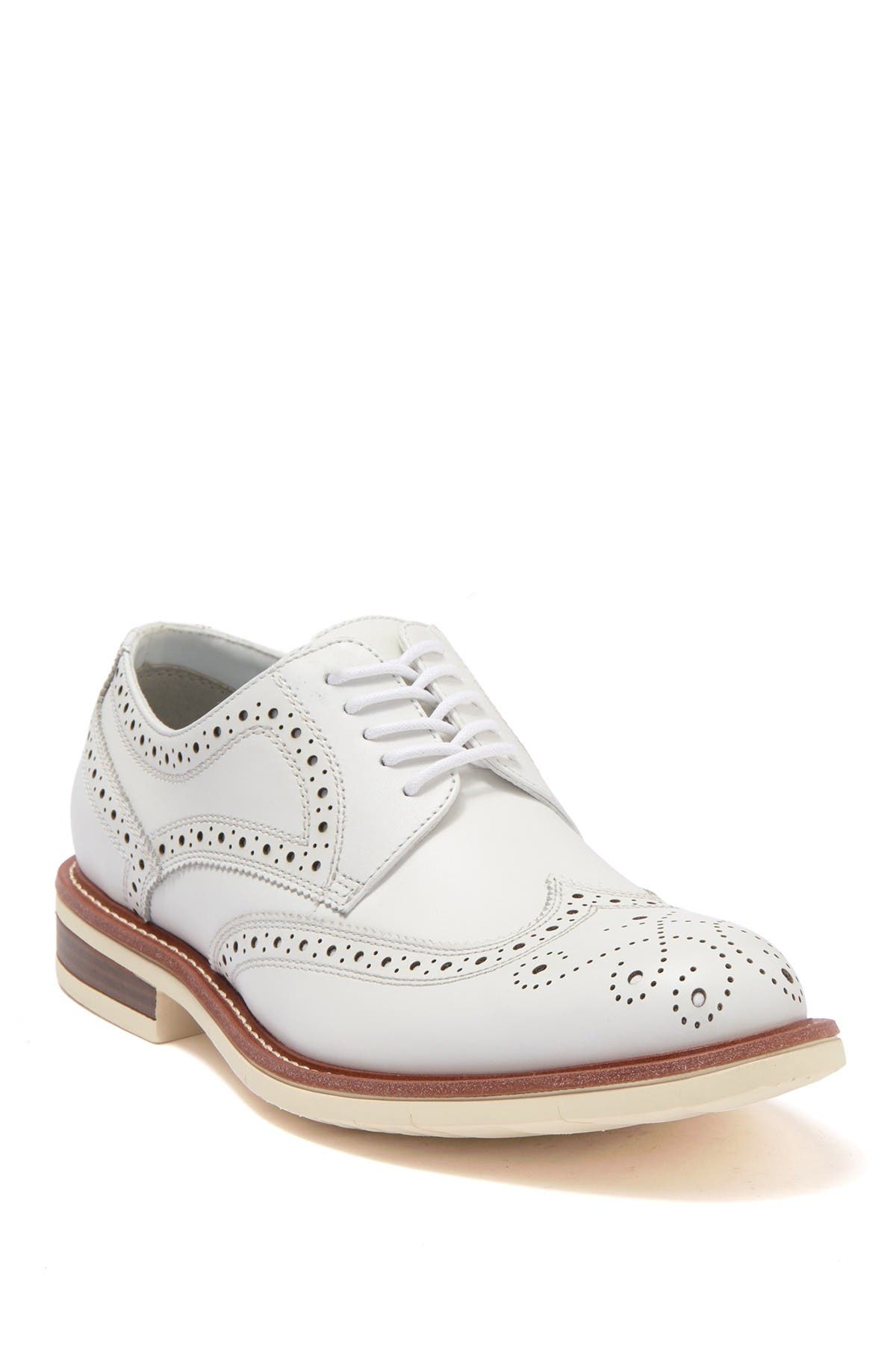 Kenneth Cole Reaction Klay Flex Wingtip Oxford In Off White