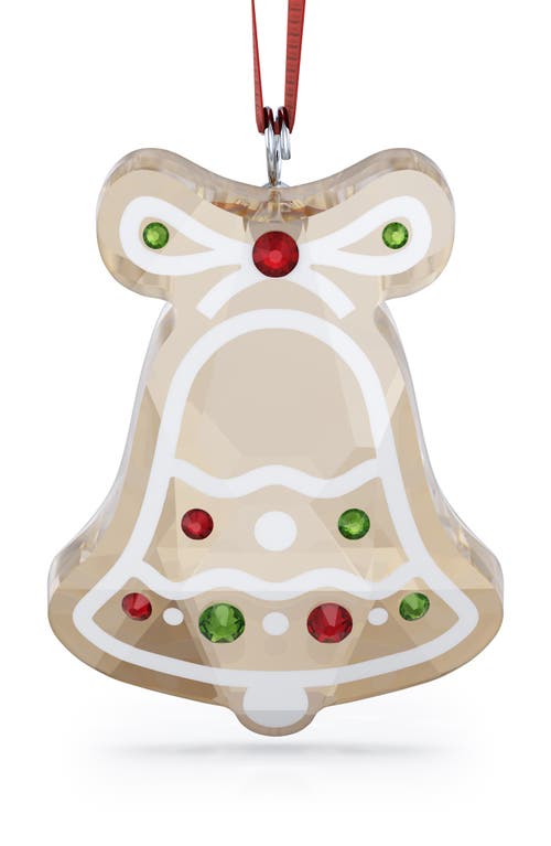 Shop Swarovski Holiday Cheers Gingerbread Bell Crystal Ornament In Multicolored