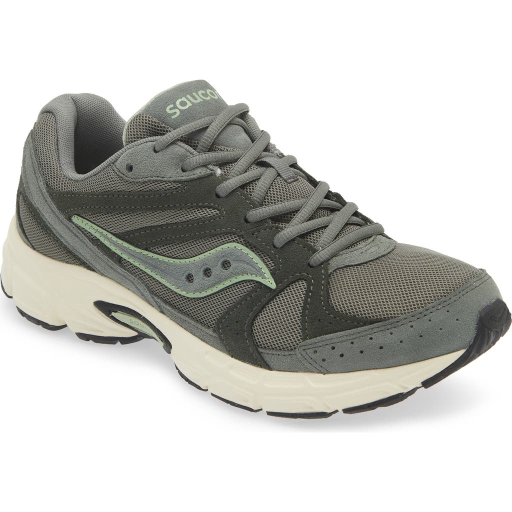 Saucony Grid Ride Millennium Sneaker In Olive/off White