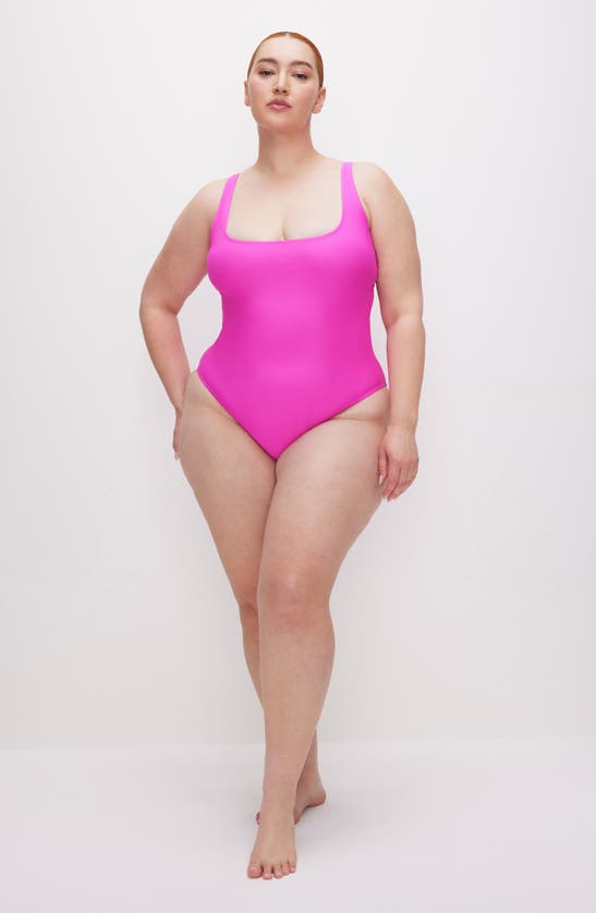 Shop Good American Modern One-piece Swimsuit In Pink Glow002