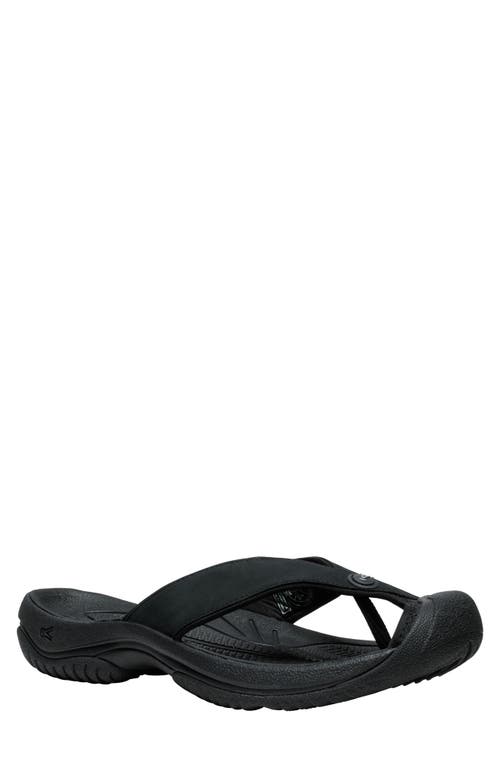 Shop Keen Waimea Flip Flop In Black/black