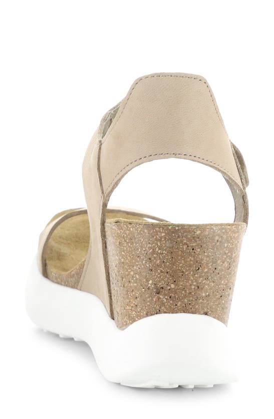 Shop Fly London Gogo Platform Wedge Sandal In 005 Taupe Cupido